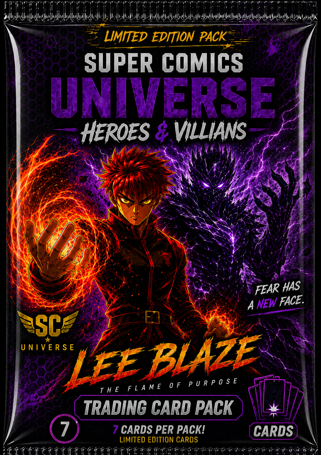 Super Comics Universe: Heroes and Villains Limited Edition Trading Card Pack